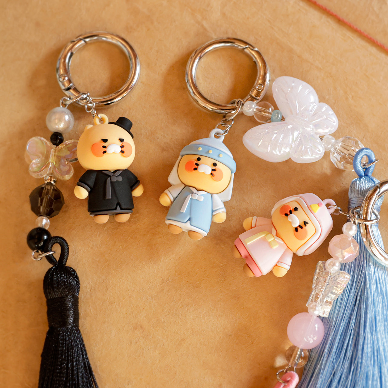 Chunsik Figurine Rose Keychain - Authentic Kakao Friends from Korea | Koolseoul