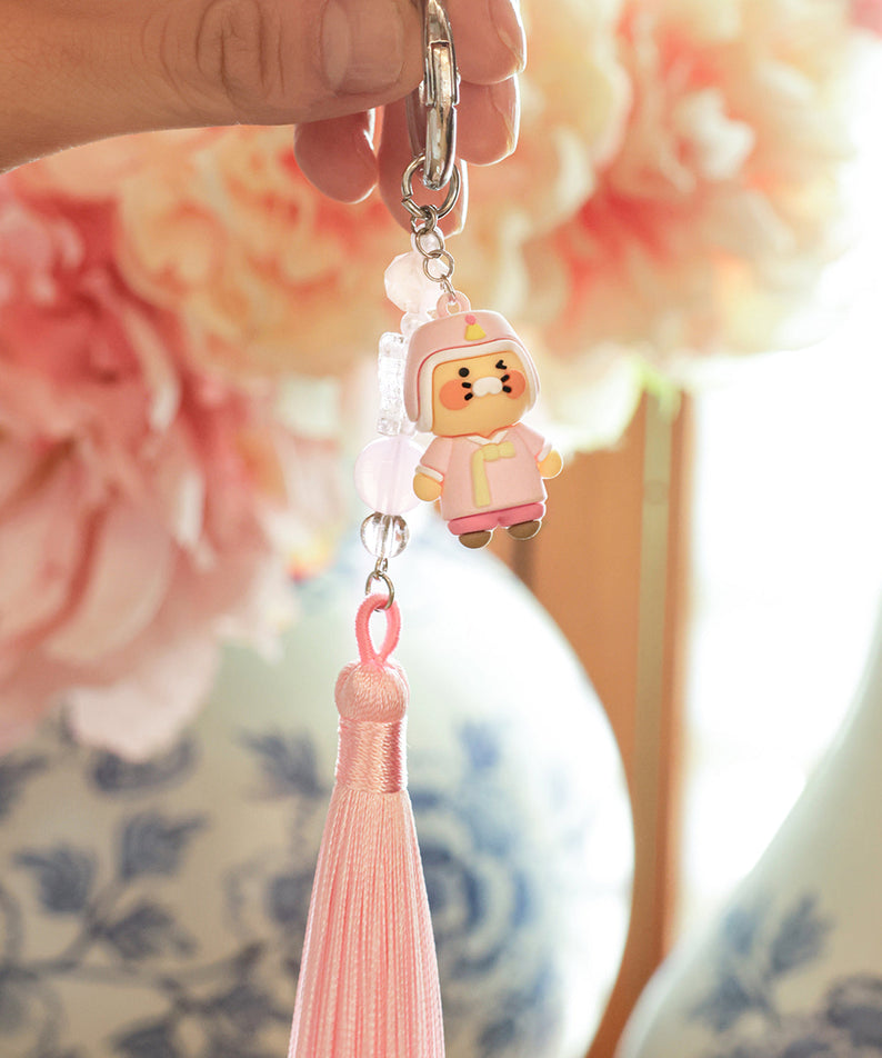 Chunsik Figurine Rose Keychain - Official Kakao Friends merchandise | Koolseoul