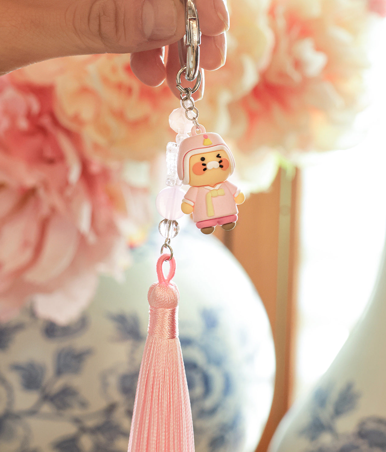 Chunsik Figurine Rose Keychain - Official Kakao Friends merchandise | Koolseoul