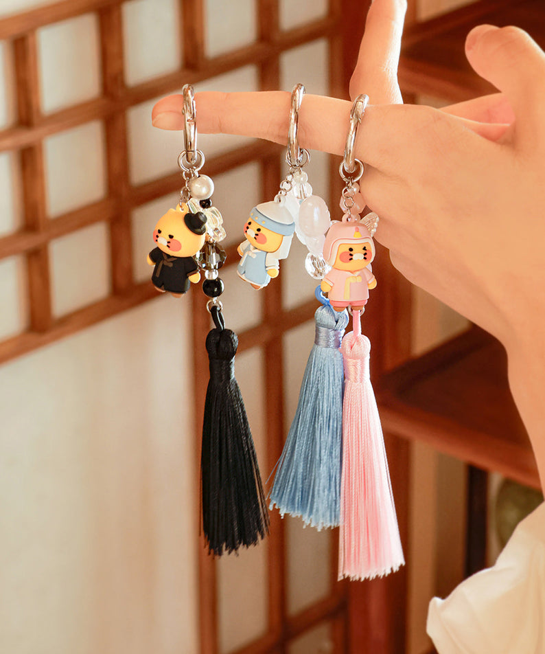 Chunsik Figurine Rose Keychain - Authentic Kakao Friends from Korea | Koolseoul