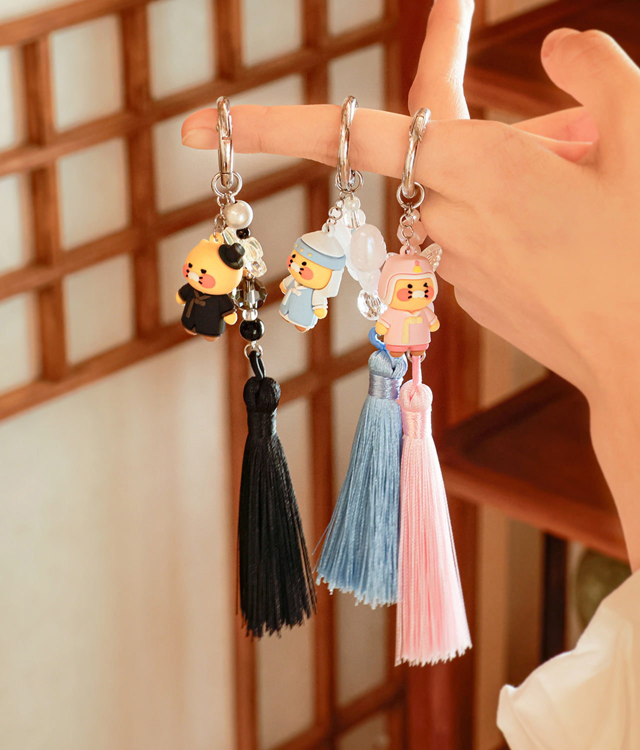 Chunsik Figurine Rose Keychain - Authentic Kakao Friends from Korea | Koolseoul
