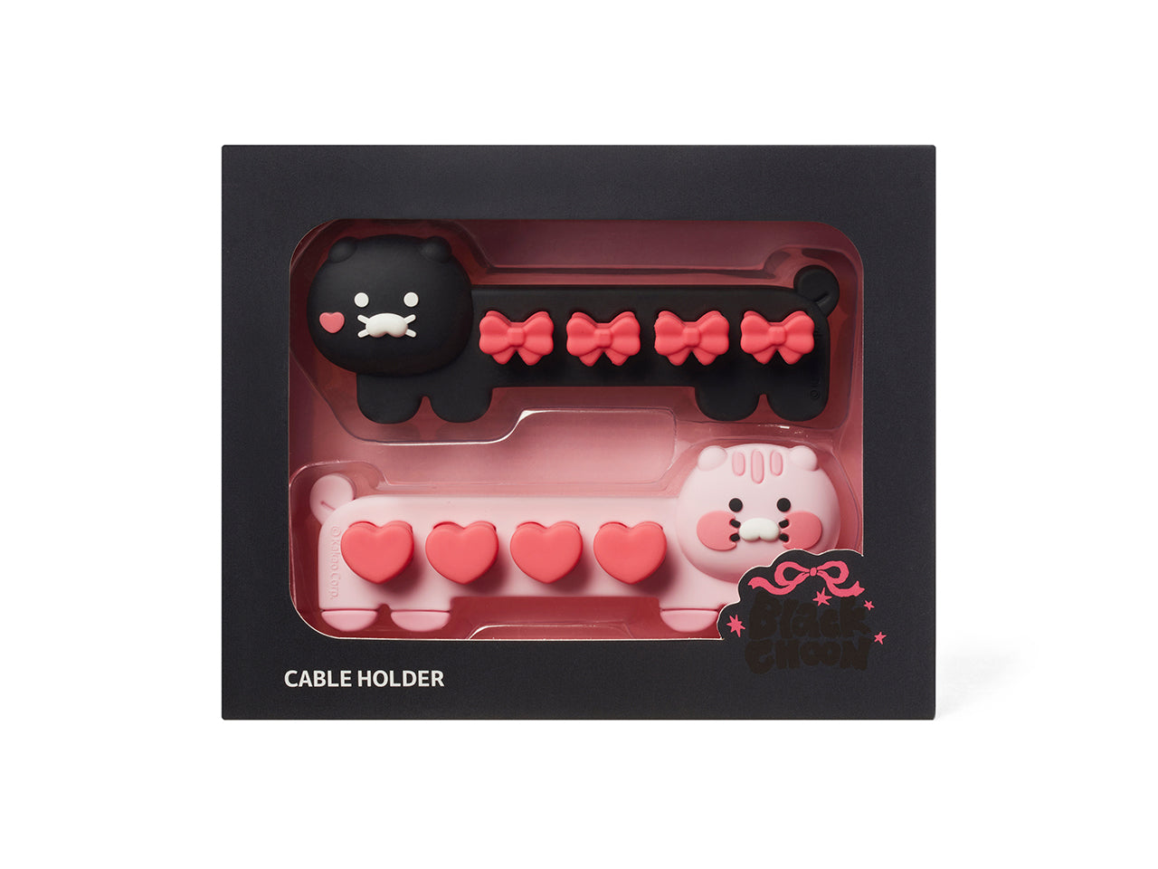 Black Cable 2PSet Chunsik - Authentic Kakao Friends from Korea | Koolseoul