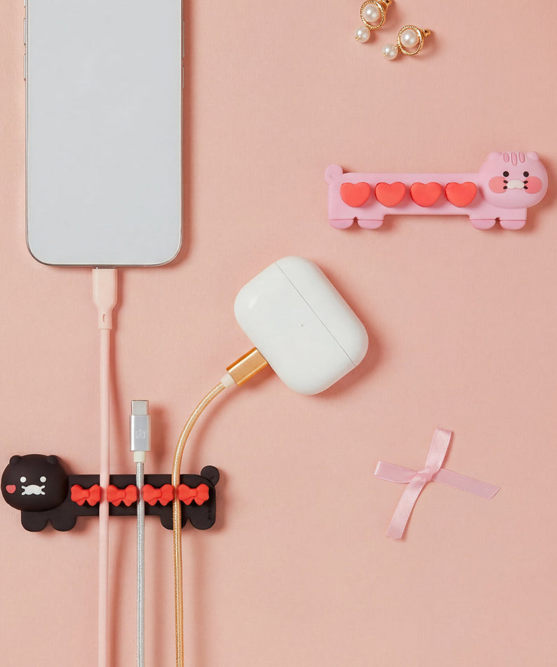 Black Cable 2PSet Chunsik - Authentic Kakao Friends from Korea | Koolseoul