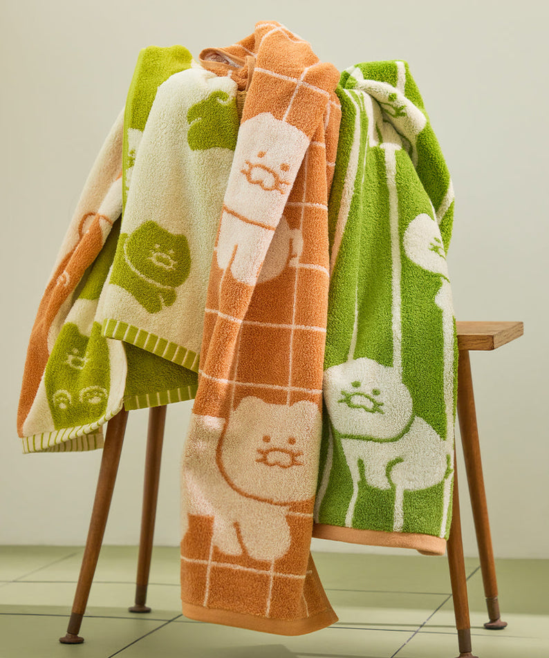 FRIENDAY 4P Set Green& Chunsik Serviette - Authentic Kakao Friends from Korea | Koolseoul