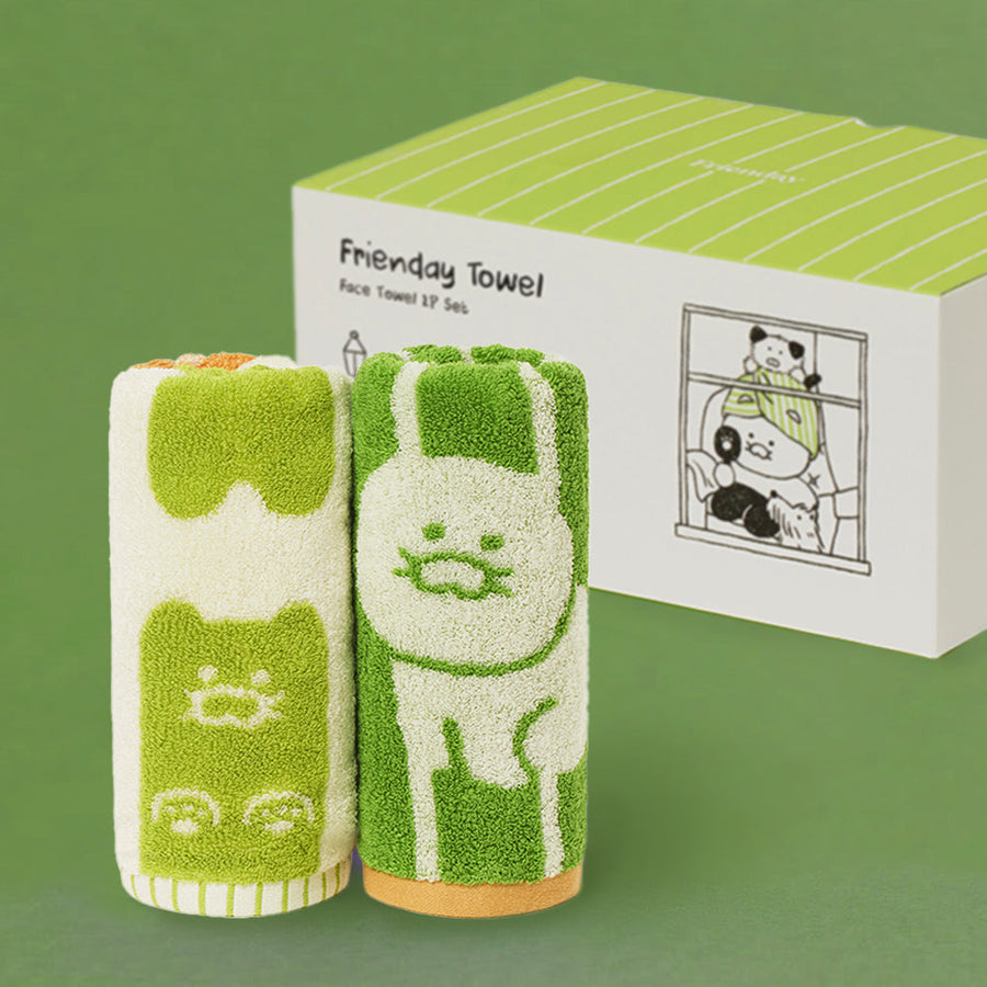 Kakao Friends - Frienday 2p Set Green& Chunsik Serviette