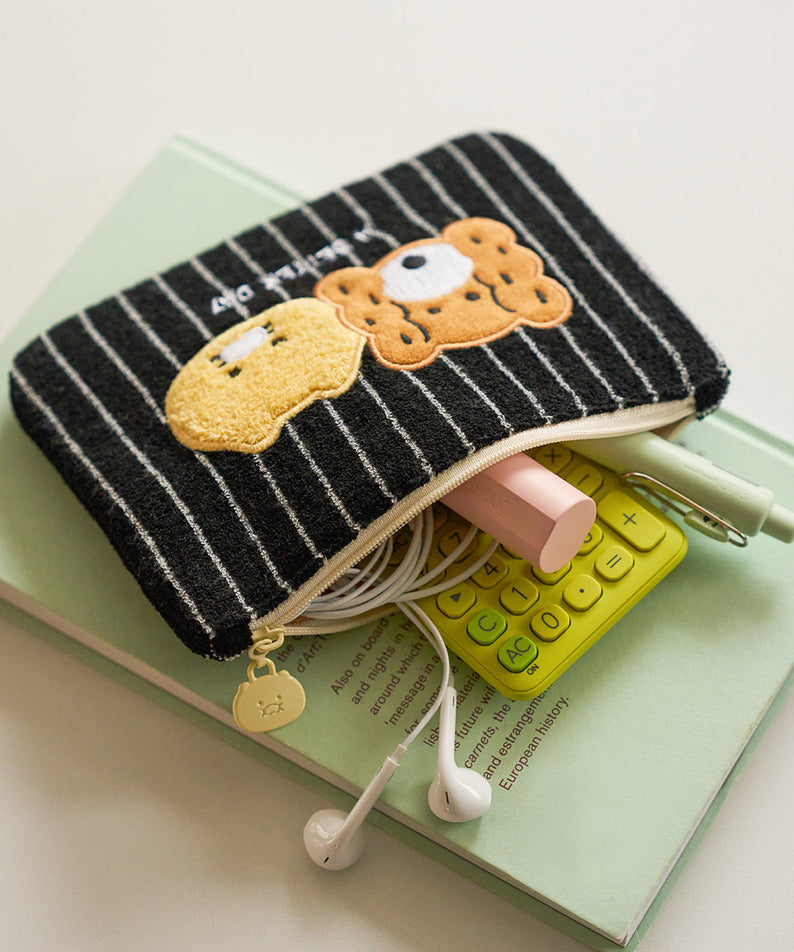 FRIENDAY Pouch Black Chunsik - Authentic Kakao Friends from Korea | Koolseoul