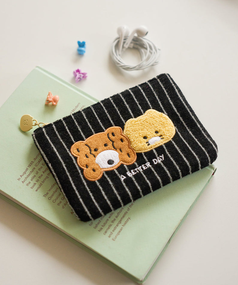 FRIENDAY Pouch Black Chunsik - Authentic Kakao Friends from Korea | Koolseoul