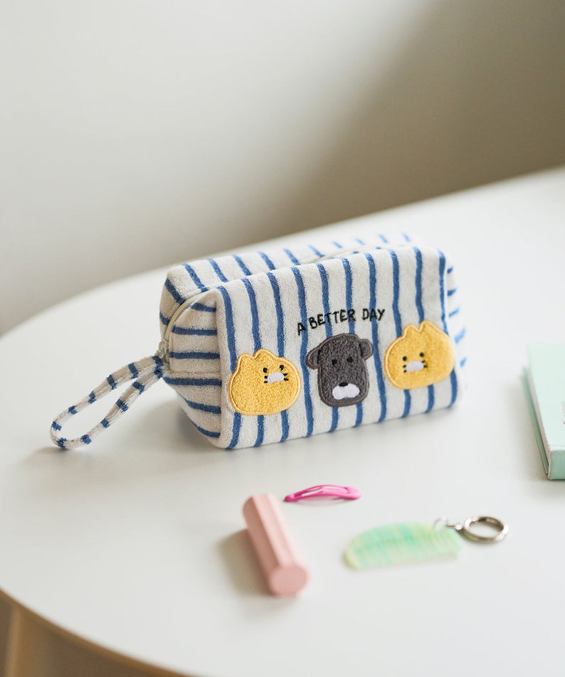 FRIENDAY Pouch Blue Chunsik - Authentic Kakao Friends from Korea | Koolseoul