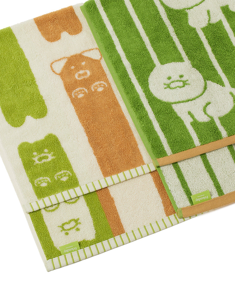 FRIENDAY 2P Set Green& Chunsik Serviette - Korean kawaii Kakao Friends | Koolseoul