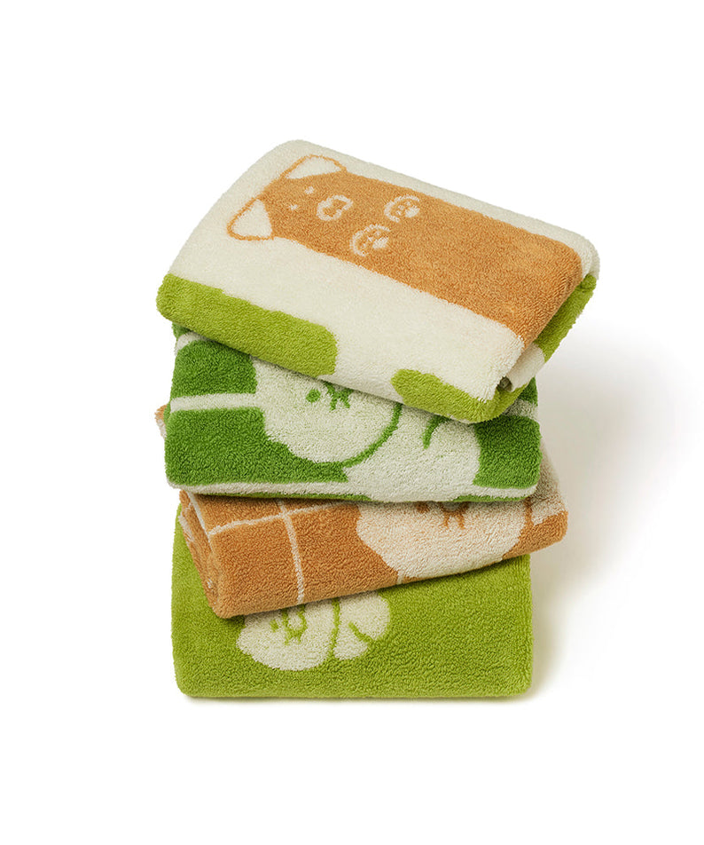 FRIENDAY 4P Set Green& Chunsik Serviette - Authentic Kakao Friends from Korea | Koolseoul