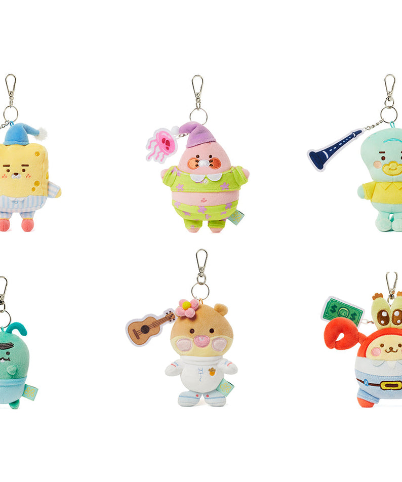 SpongeBobXFriends Baby Squidward Keychain Plush Tube - Korean kawaii Kakao Friends | Koolseoul
