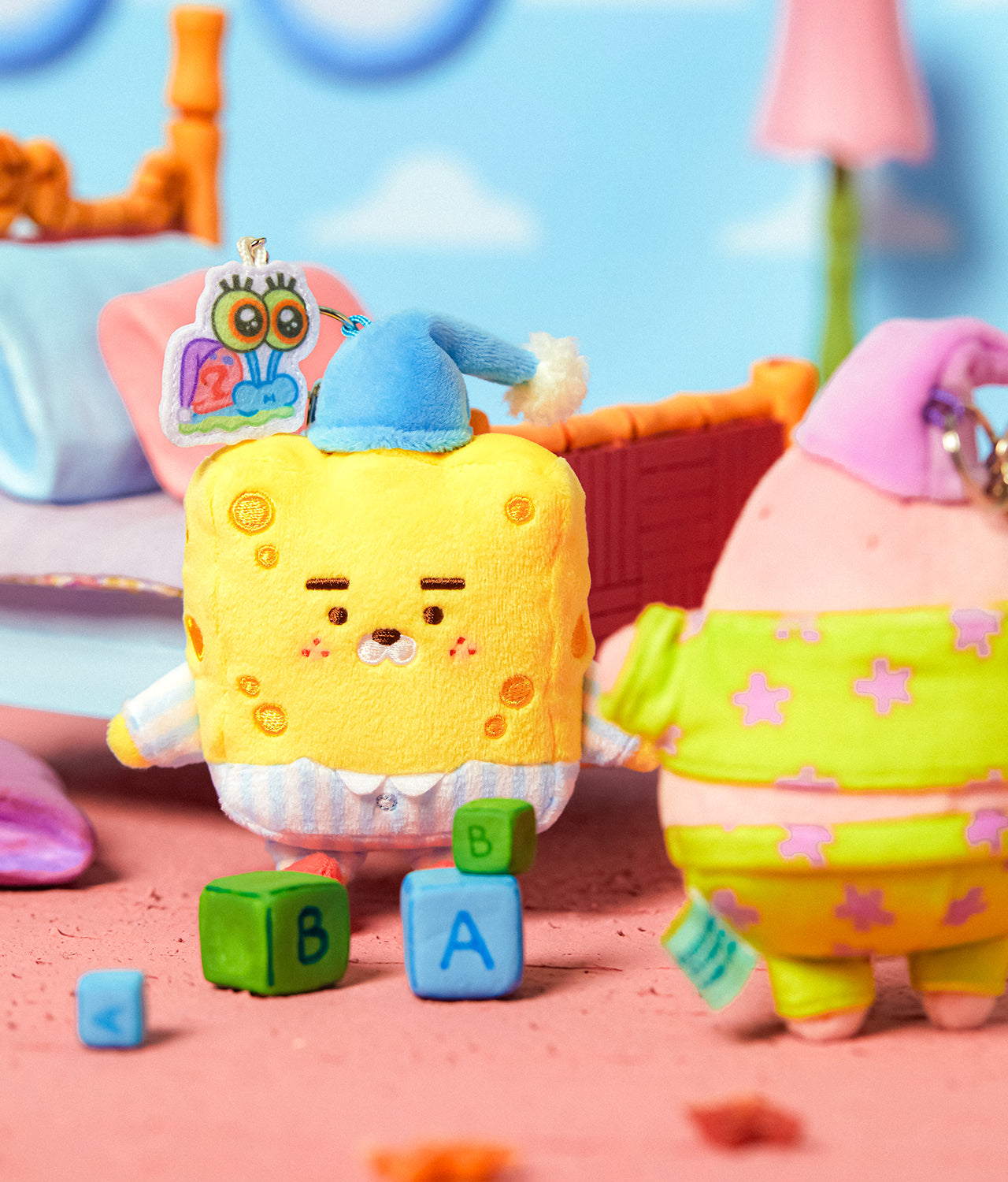 SpongeBobXFriends Baby SpongeBob Keychain Plush Little Ryan - Official Kakao Friends merchandise | Koolseoul