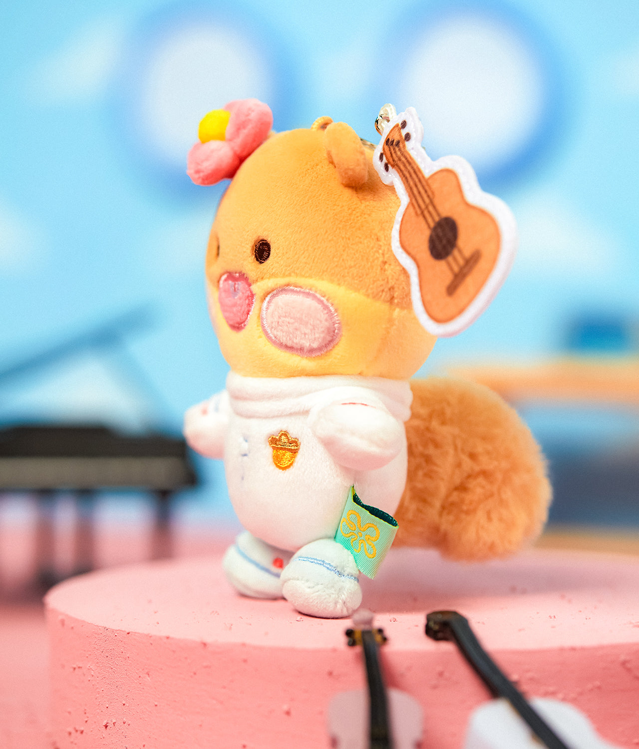 SpongeBobXFriends Baby Sandy Keychain Plush Little Apeach - Official Kakao Friends merchandise | Koolseoul