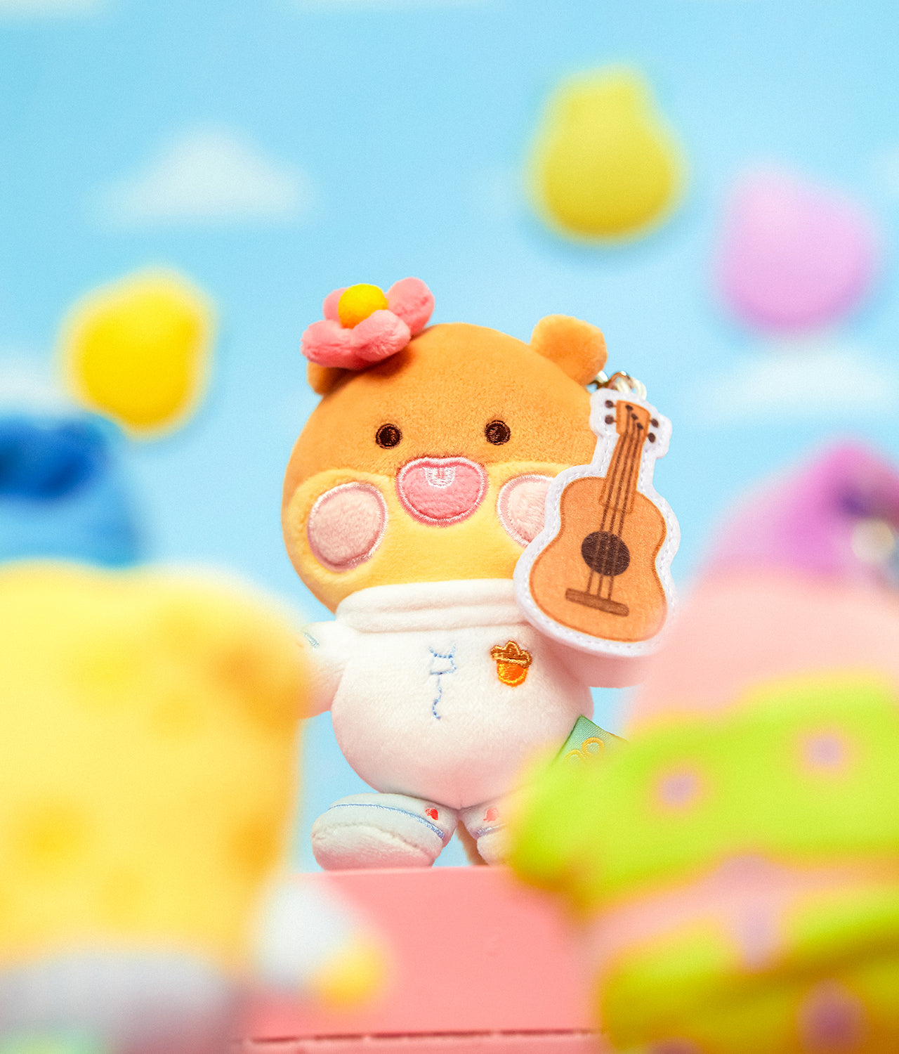 SpongeBobXFriends Baby Sandy Keychain Plush Little Apeach - Korean kawaii Kakao Friends | Koolseoul
