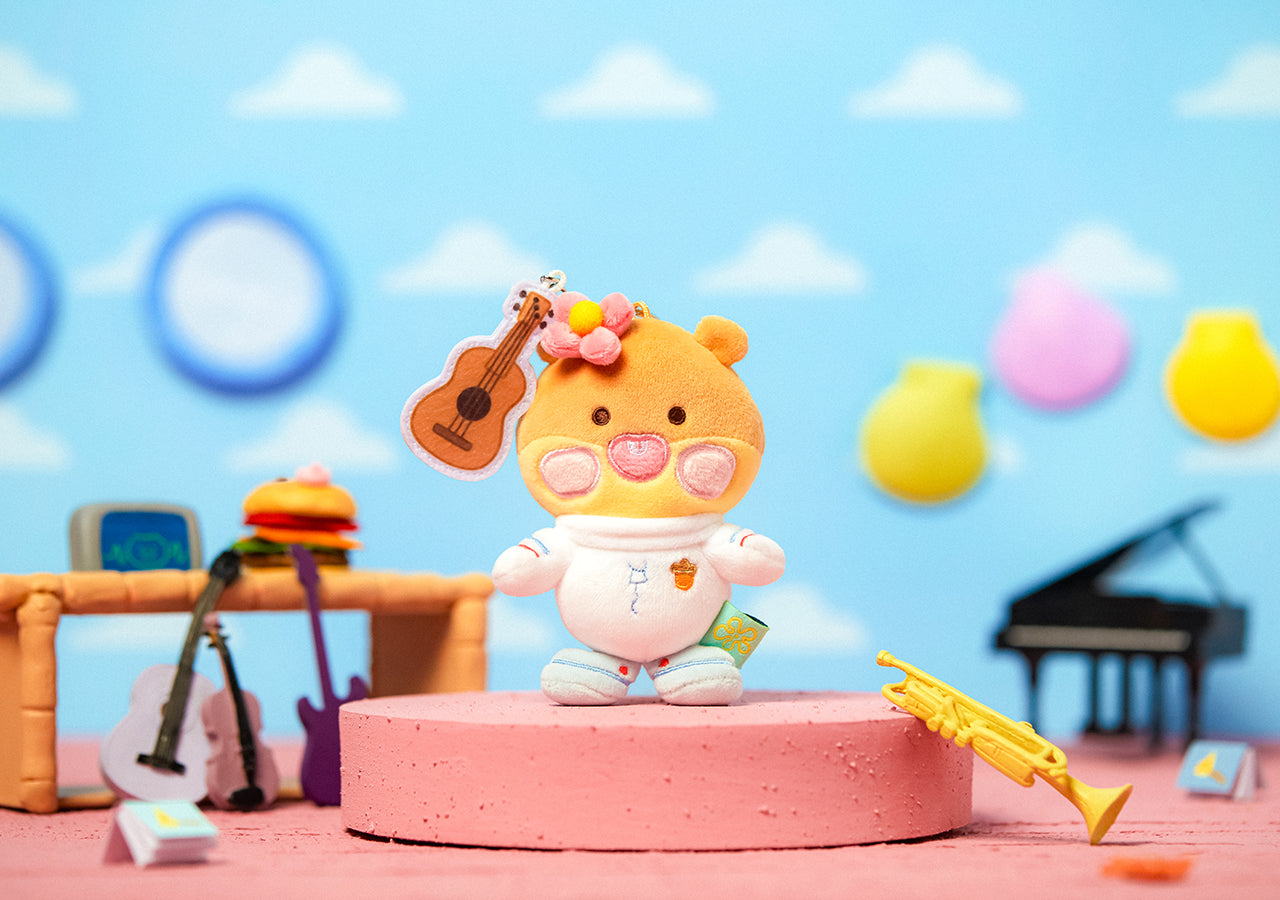SpongeBobXFriends Baby Sandy Keychain Plush Little Apeach - Korean kawaii Kakao Friends | Koolseoul