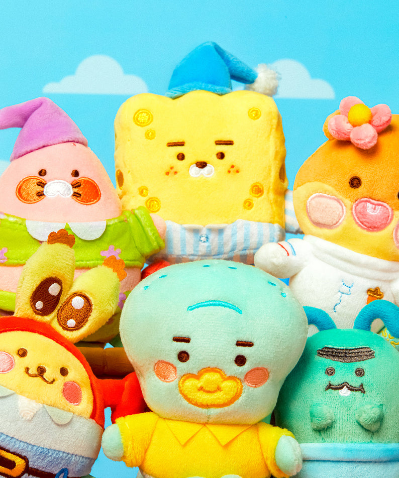 SpongeBobXFriends Baby Squidward Keychain Plush Tube - Official Kakao Friends merchandise | Koolseoul