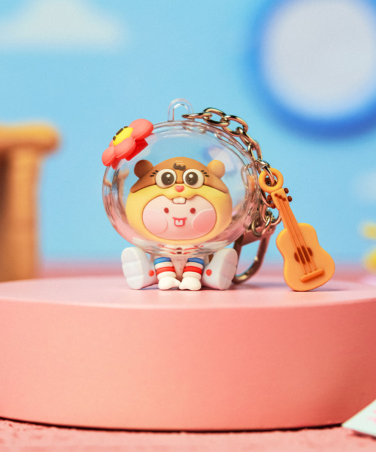 SpongeBobXFriends Baby Sandy Figurine Keychain Little Apeach - Authentic Kakao Friends from Korea | Koolseoul