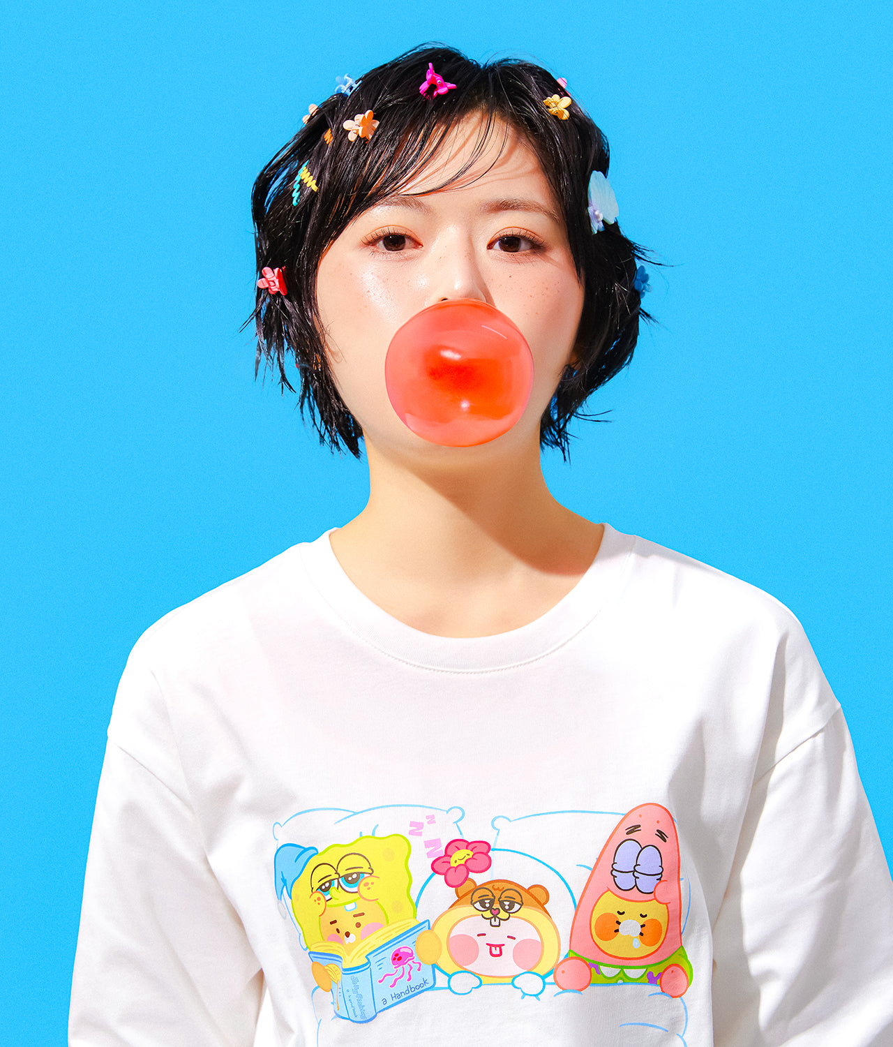 SpongeBobXFriends Women T-Shirt Friends - Authentic Kakao Friends from Korea | Koolseoul
