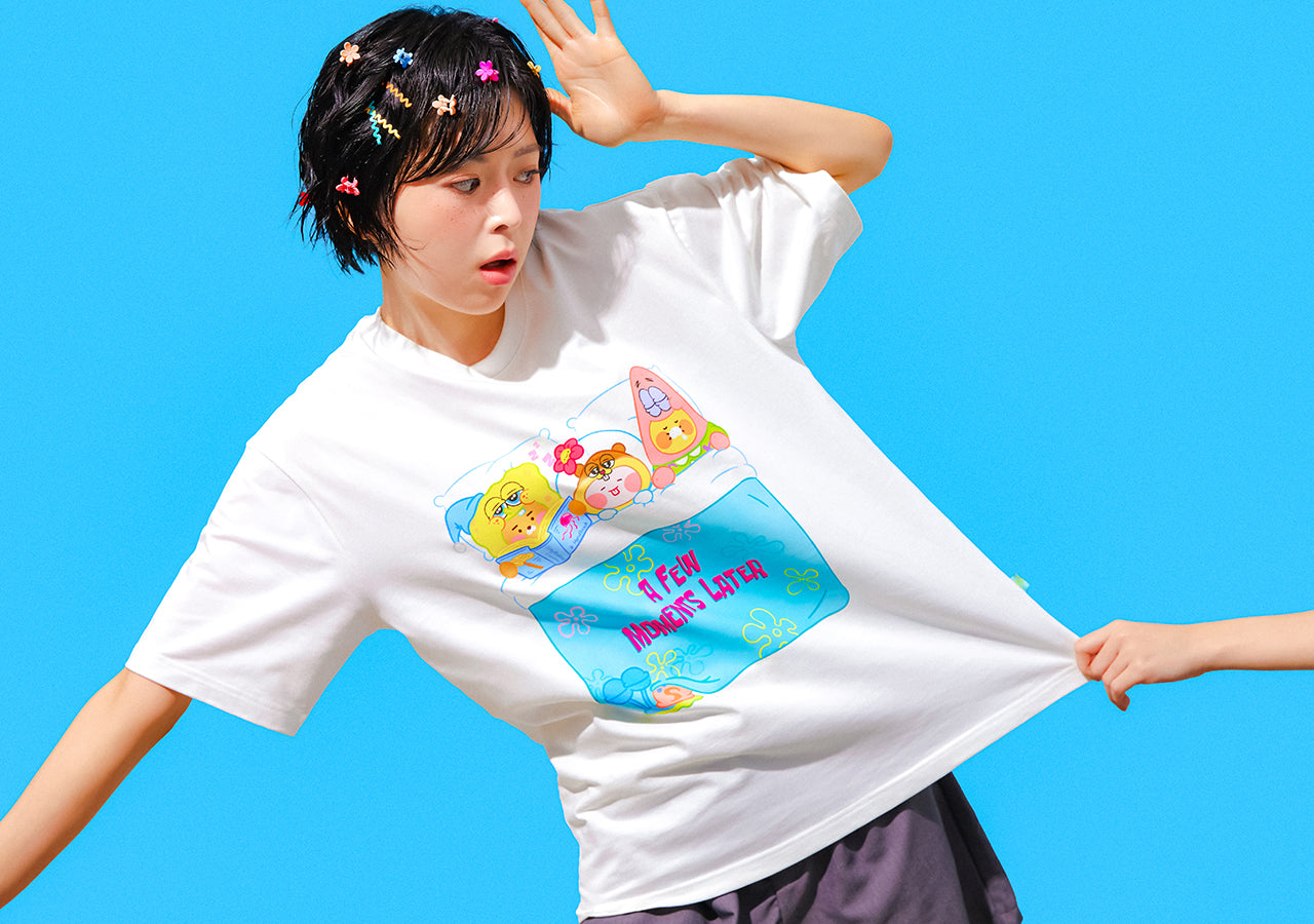 SpongeBobXFriends Women T-Shirt Friends - Authentic Kakao Friends from Korea | Koolseoul