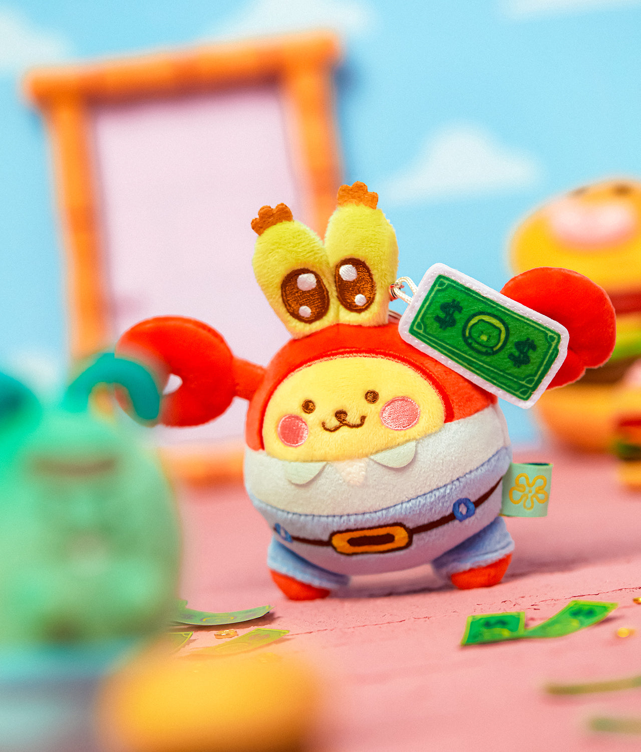 [Complete Set] SpongeBobXFriends Baby Keychain Plush 6 - Korean kawaii Kakao Friends | Koolseoul