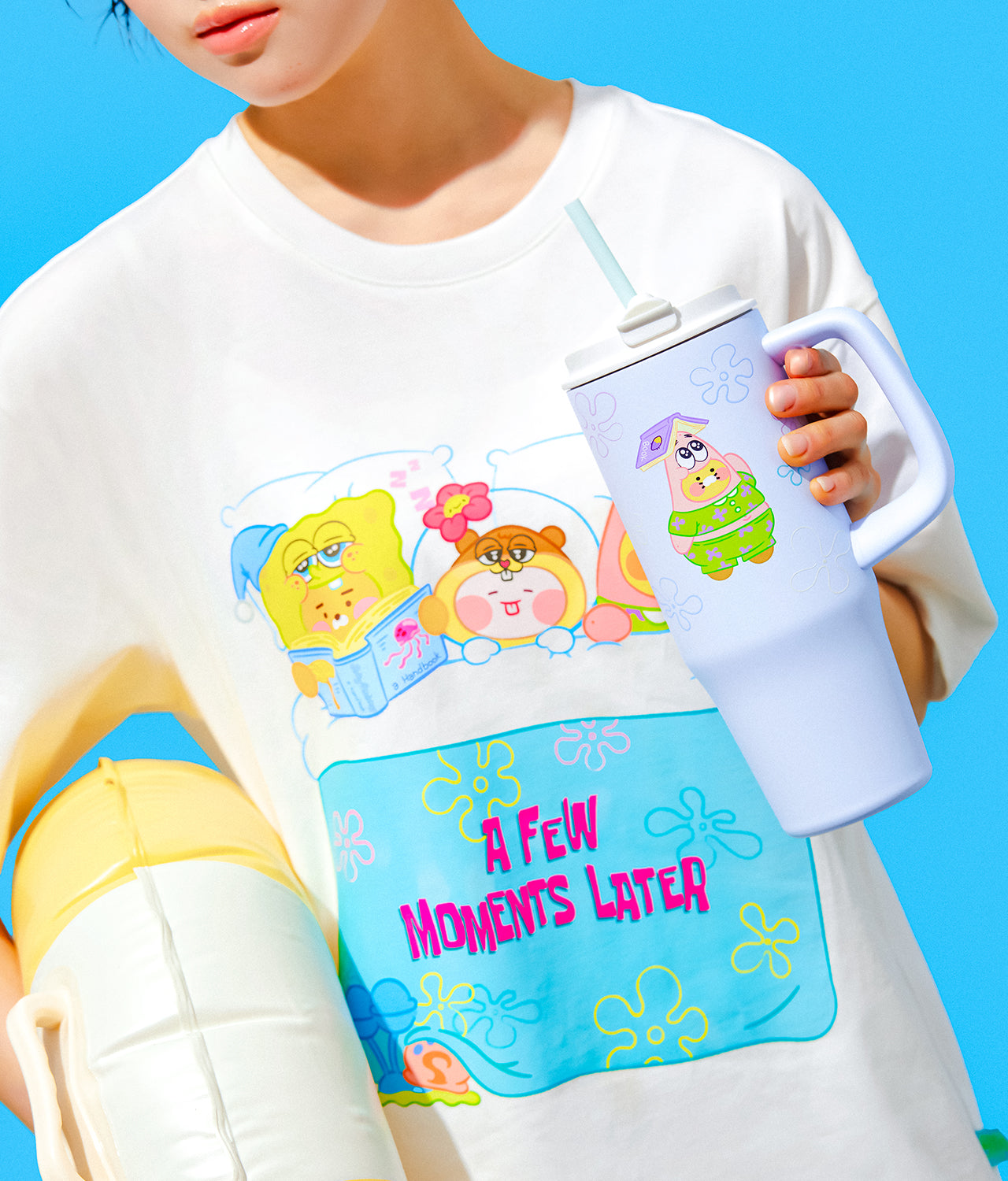 SpongeBobXFriends Tumbler Little Apeach&Baby Chunsik - Korean kawaii Kakao Friends | Koolseoul