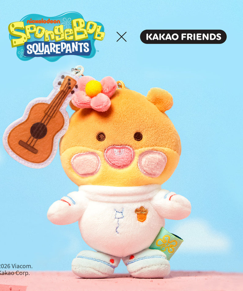 SpongeBobXFriends Baby Sandy Keychain Plush Little Apeach - Authentic Kakao Friends from Korea | Koolseoul
