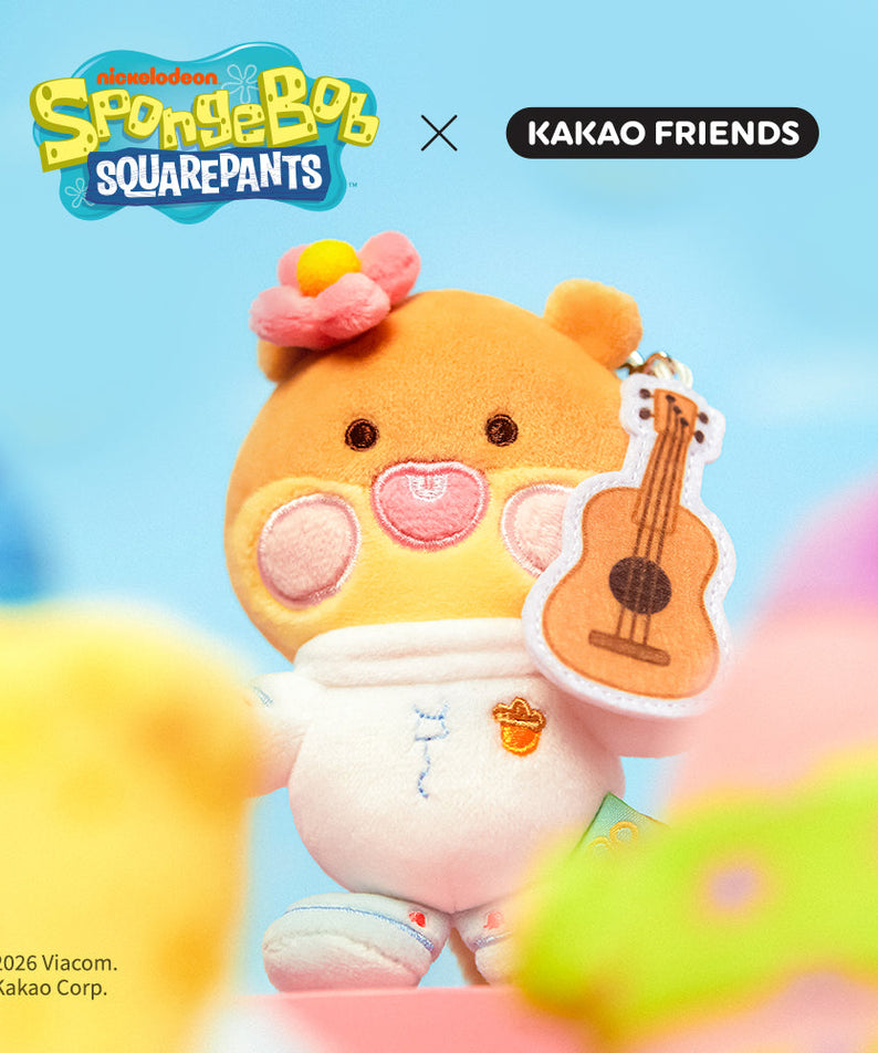 SpongeBobXFriends Baby Sandy Keychain Plush Little Apeach - Official Kakao Friends merchandise | Koolseoul
