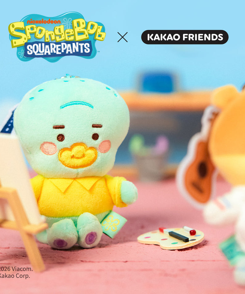 SpongeBobXFriends Baby Squidward Keychain Plush Tube - Authentic Kakao Friends from Korea | Koolseoul