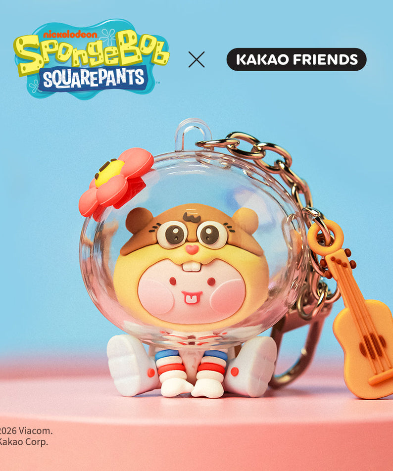 SpongeBobXFriends Baby Sandy Figurine Keychain Little Apeach - Korean kawaii Kakao Friends | Koolseoul
