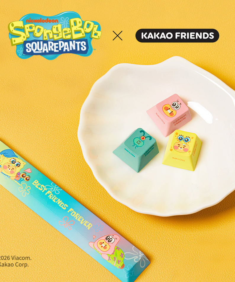 SpongeBobXFriends Cap 4 Set Friends - Korean kawaii Kakao Friends | Koolseoul