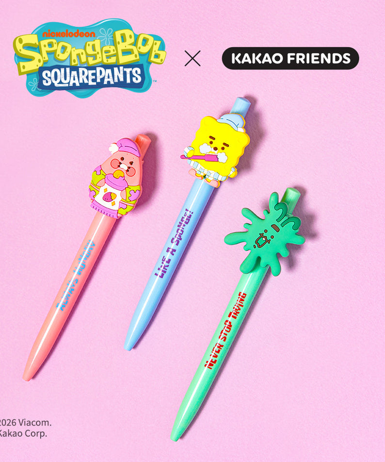 SpongeBobXFriends 3P Set Friends Pen - Korean kawaii Kakao Friends | Koolseoul
