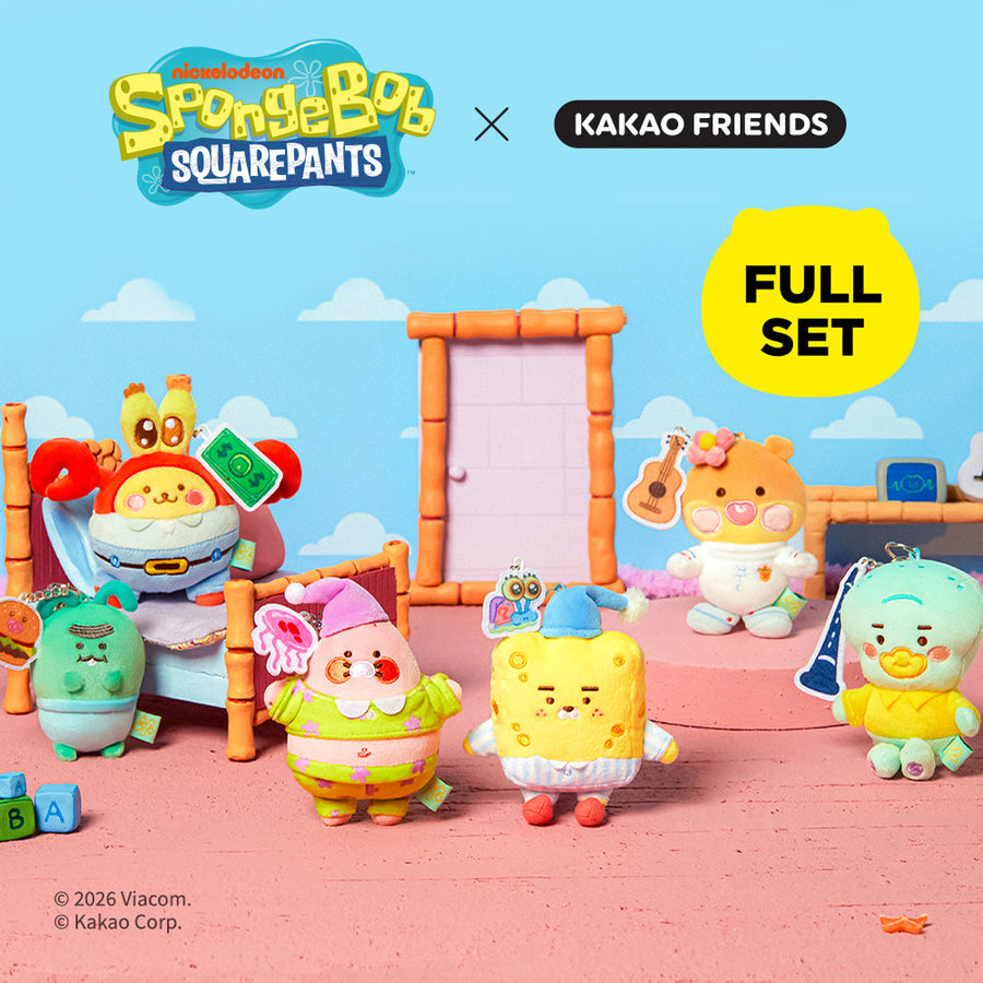 Kakao Friends - [Complete Set] Spongebobxfriends Baby Keychain Plush 6