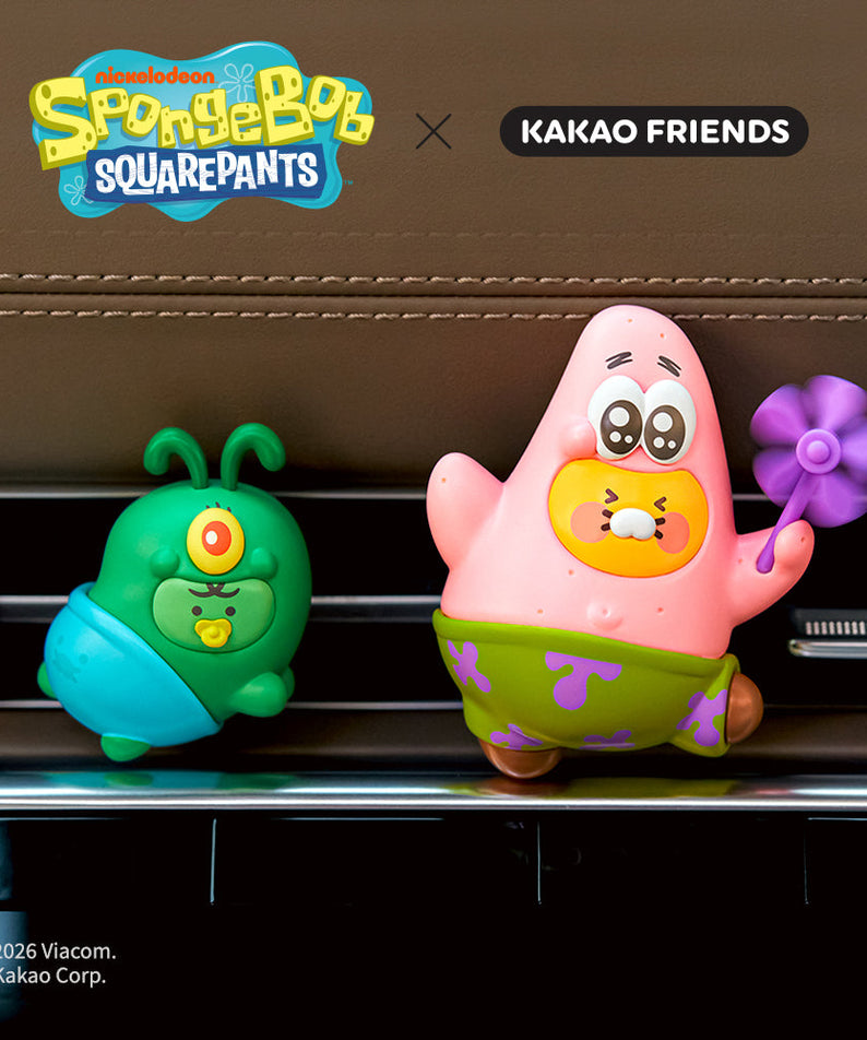SpongeBobXFriends Air Freshener&Figurine Set Baby Chunsik&Jordy - Authentic Kakao Friends from Korea | Koolseoul