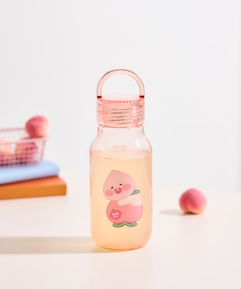Peach Peach Clear Bottle Little Apeach - Korean kawaii Kakao Friends | Koolseoul