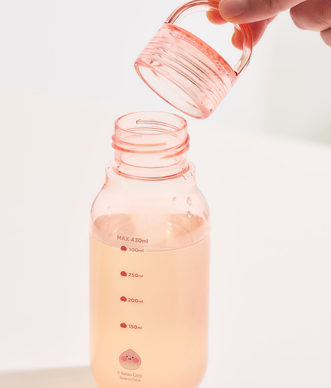 Peach Peach Clear Bottle Little Apeach - Korean kawaii Kakao Friends | Koolseoul