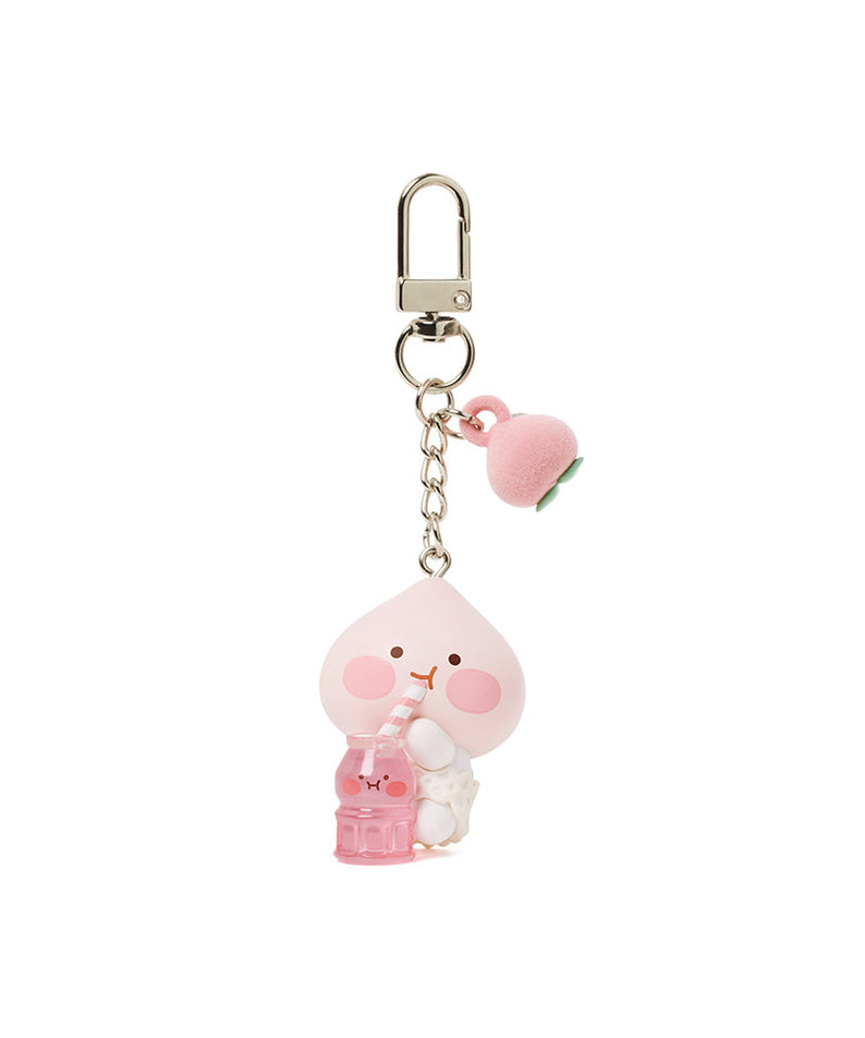 Peach Peach Figurine Keychain Little Apeach - Authentic Kakao Friends from Korea | Koolseoul