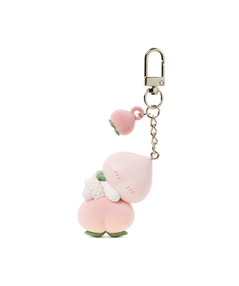 Peach Peach Figurine Keychain Little Apeach - Authentic Kakao Friends from Korea | Koolseoul