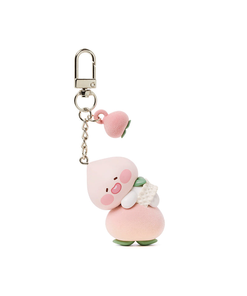 Peach Peach Figurine Keychain Little Apeach - Authentic Kakao Friends from Korea | Koolseoul