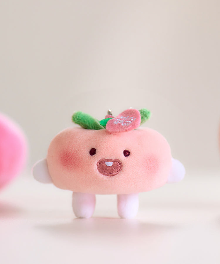 Peach Peach Keychain Plush Flat Little Apeach - Korean kawaii Kakao Friends | Koolseoul
