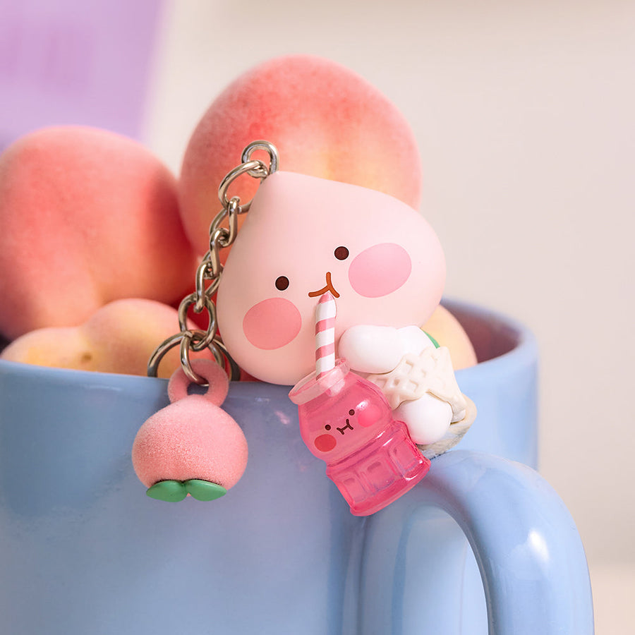 Kakao Friends - Peach Peach Figurine Keychain Little Apeach