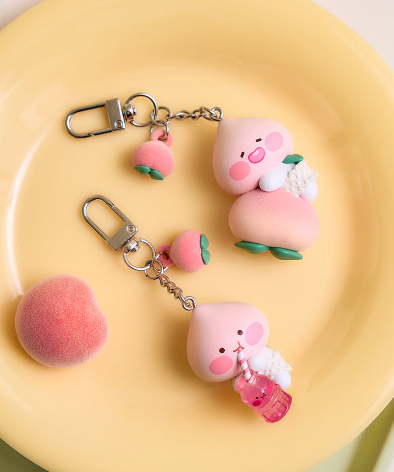Peach Peach Figurine Keychain Little Apeach - Official Kakao Friends merchandise | Koolseoul