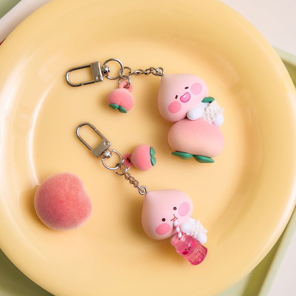 Peach Peach Figurine Keychain Little Apeach - Official Kakao Friends merchandise | Koolseoul