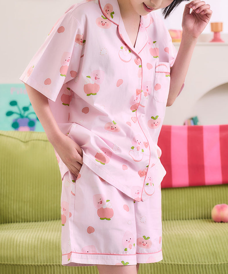 Peach Peach Lovely Women Pajamas Little Apeach - Korean kawaii Kakao Friends | Koolseoul