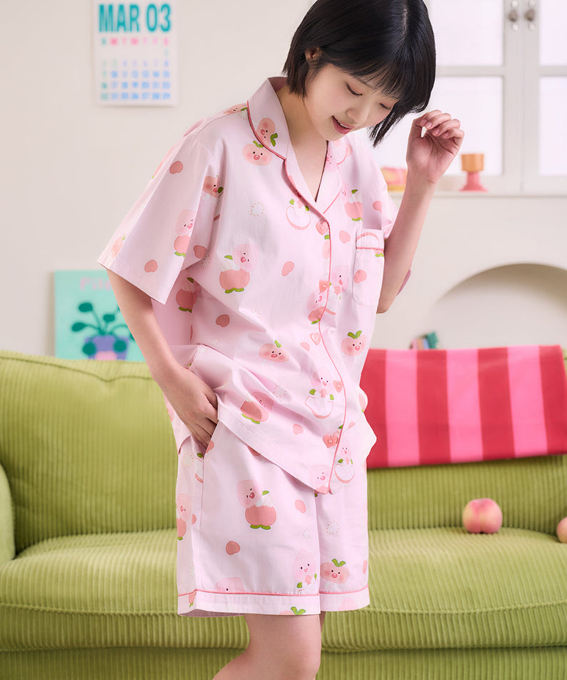 Peach Peach Lovely Women Pajamas Little Apeach - Authentic Kakao Friends from Korea | Koolseoul