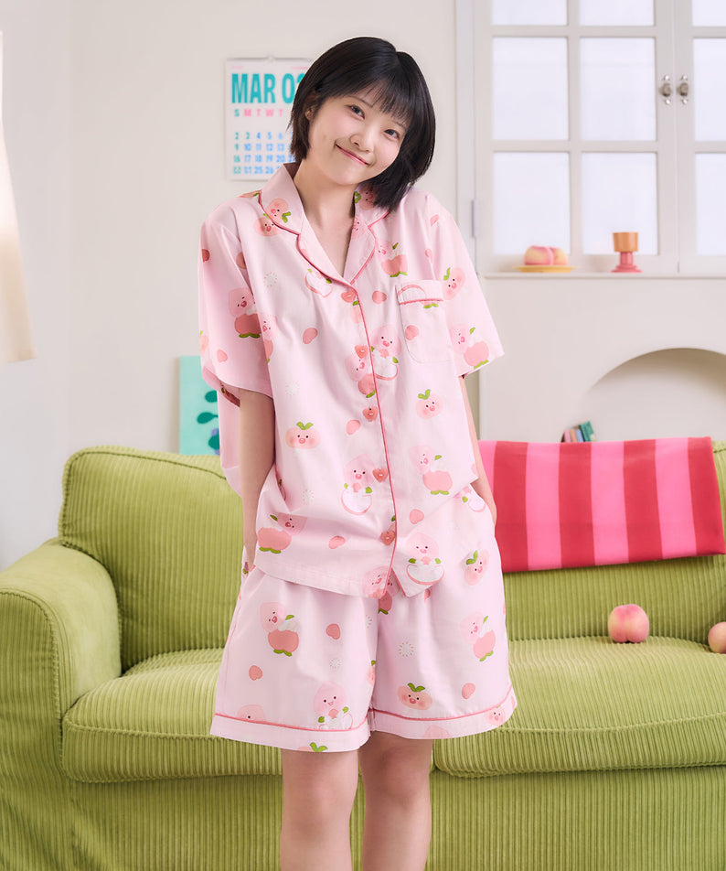 Peach Peach Lovely Women Pajamas Little Apeach - Official Kakao Friends merchandise | Koolseoul
