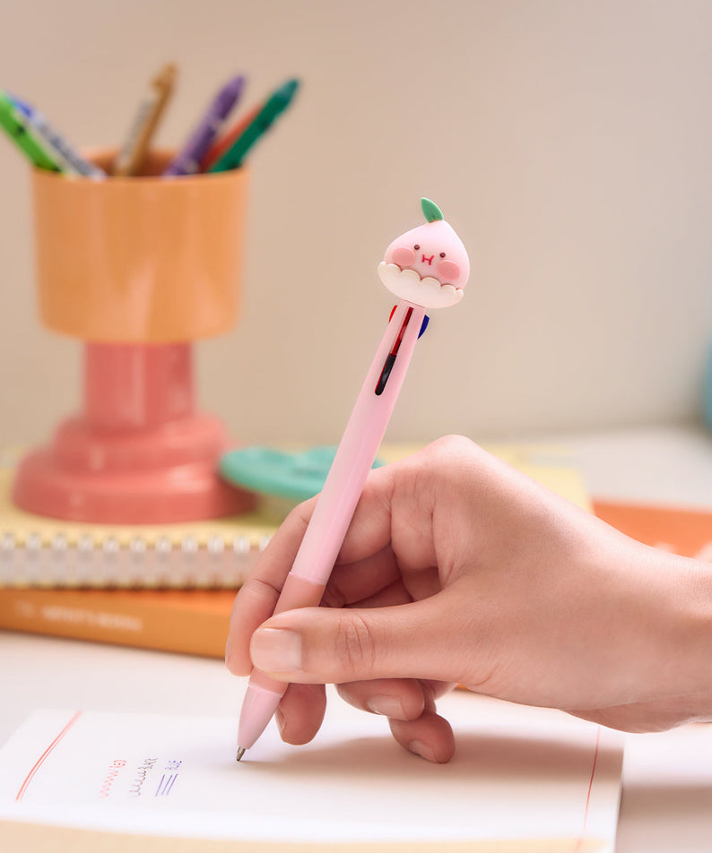 Peach Peach Figurine 3Stylo Little Apeach Pen - Authentic Kakao Friends from Korea | Koolseoul