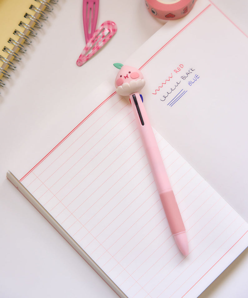 Peach Peach Figurine 3Stylo Little Apeach Pen - Korean kawaii Kakao Friends | Koolseoul