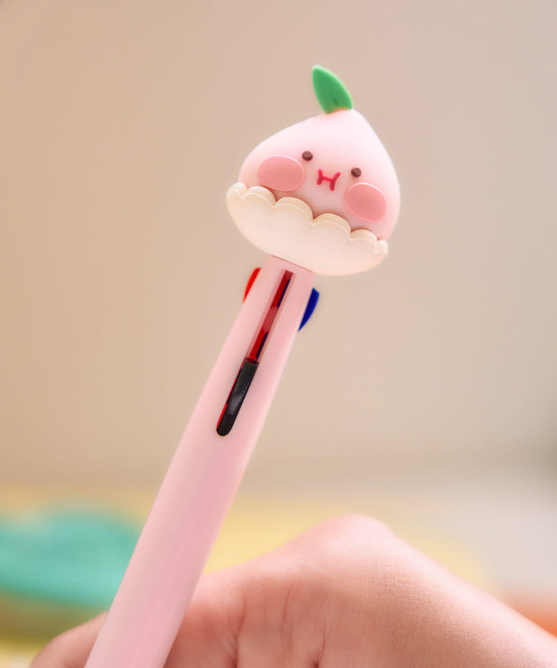 Peach Peach Figurine 3Stylo Little Apeach Pen - Authentic Kakao Friends from Korea | Koolseoul