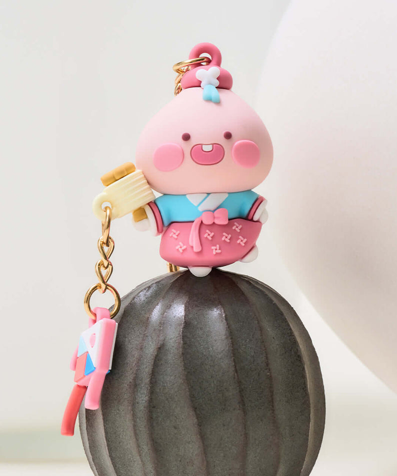 Kakao Friends Apeach Figure Keyring