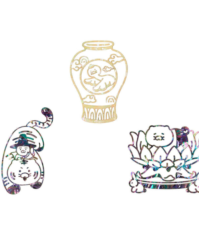 Kakao Friends Chunsik Mother-of-pearl Stickers